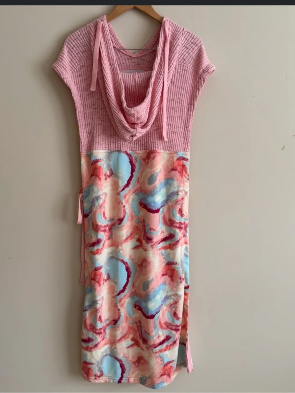 Free People Marble Tie-Dye Two-Piece Set in Pink, Coral & Aqua